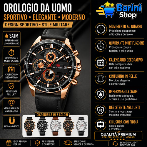 Orologio uomo sportivo nero - uomo,